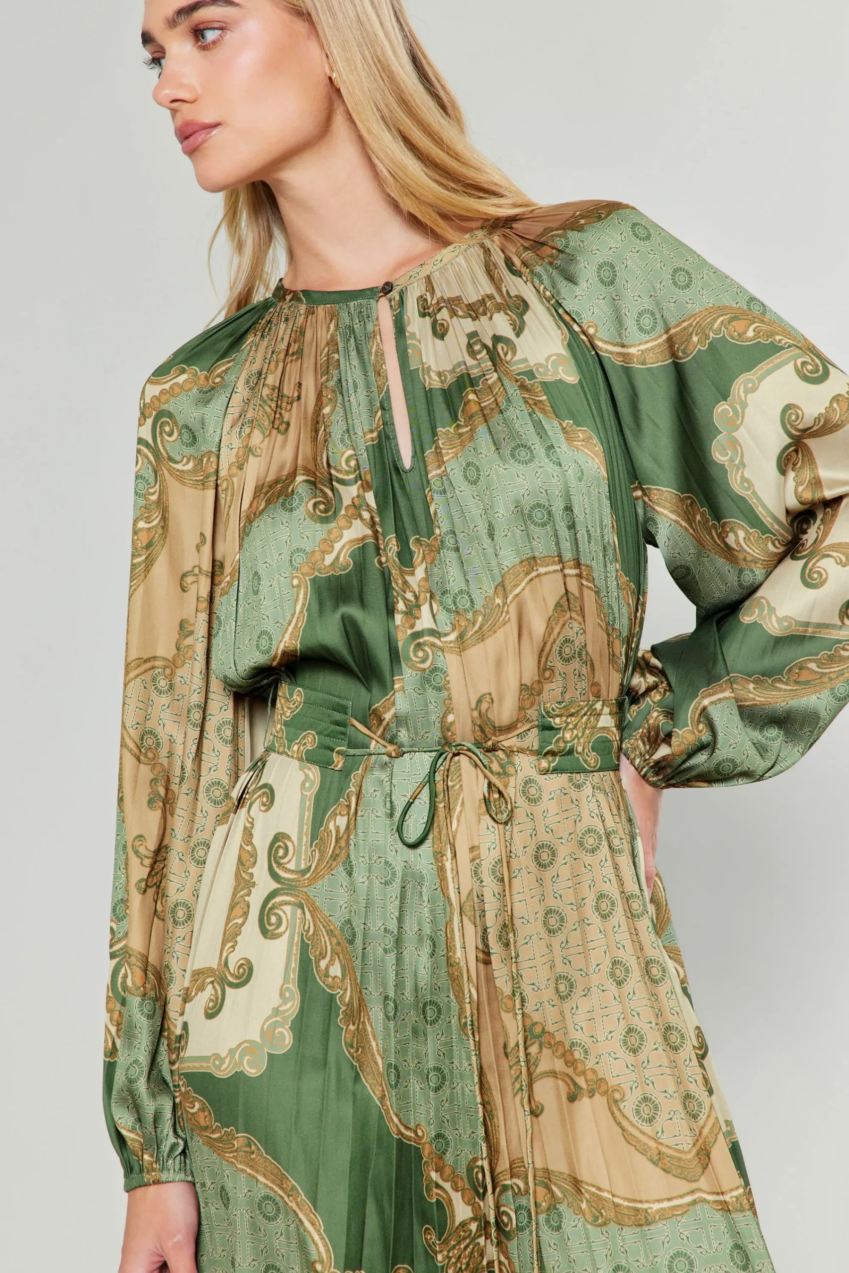 Current Air Midi Dresses-Adelaide Midi Dress OLIVEMLT