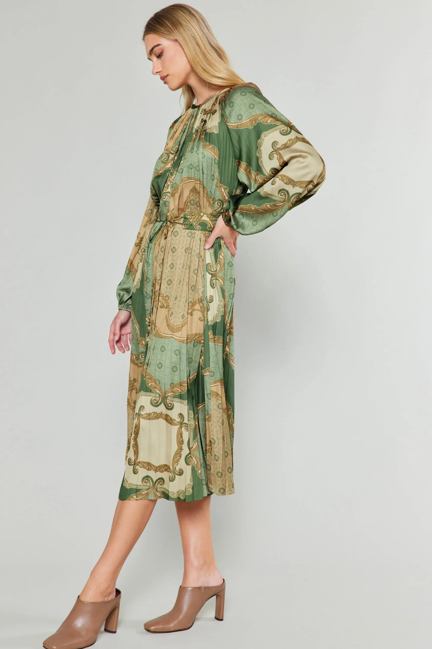 Current Air Midi Dresses-Adelaide Midi Dress OLIVEMLT