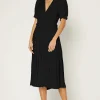 Current Air Maxi Dresses-Amelia Pleated Maxi Dress BLACK