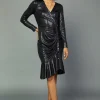 Current Air Mini Dresses-Asymmetrical Button Dress BLACK