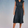 Current Air Midi Dresses-Audrey Midi Dress BLACK