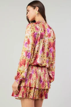 Current Air Mini Dresses-Aurelie Rose Mini Dress YELLOWREDMLT