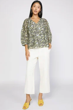 Current Air Short Sleeve Tops | Long Sleeve Tops-Baroque Floral Raglan Blouse BLACKFLORAL