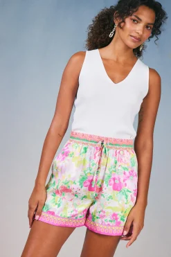 Current Air Shorts-Botanical Watercolor Shorts PINKMLTFLORAL