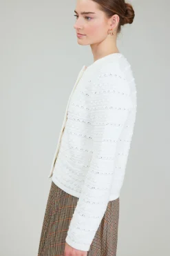 Current Air Cardigans-Buttonup Cardigan IVORY