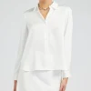 Current Air Long Sleeve Tops-Buttonup Collared Shirt OFFWHITE