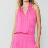 Current Air Mini Dresses-Cara Pleated Mini Dress AZALEA
