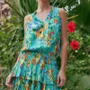 Current Air Mini Dresses-Cara Pleated Mini Dress AQUA