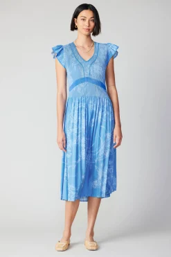 Current Air Midi Dresses-Carolina Pleated Skirt Midi Dress LIGHTBLUE