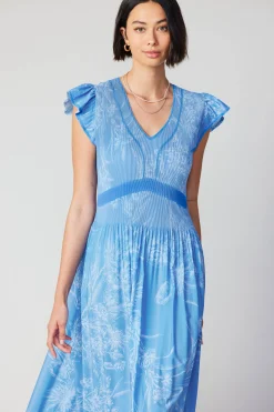 Current Air Midi Dresses-Carolina Pleated Skirt Midi Dress LIGHTBLUE