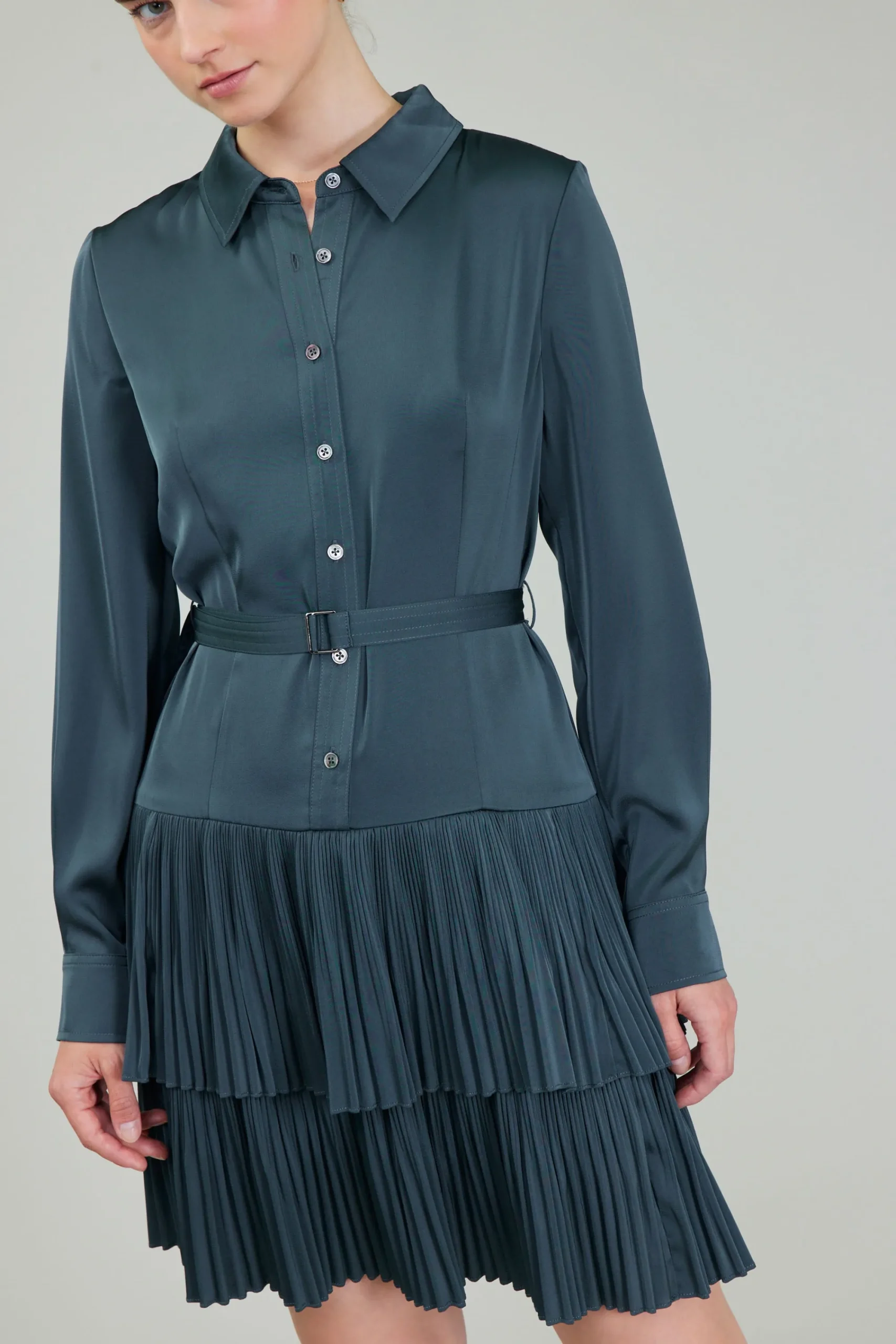 Current Air Mini Dresses-Carrera Mini Dress FORESTGREEN