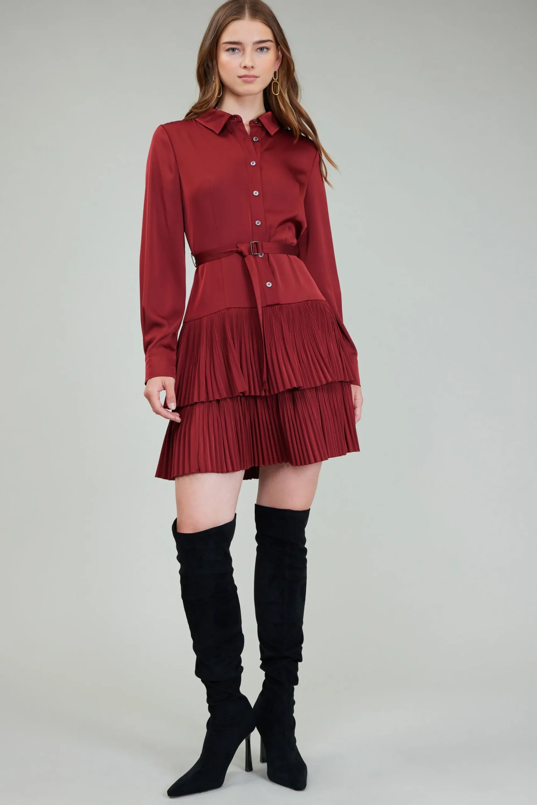 Current Air Mini Dresses-Carrera Mini Dress BURNTUMBER