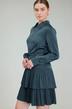 Current Air Mini Dresses-Carrera Mini Dress FORESTGREEN