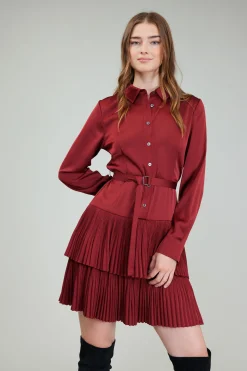 Current Air Mini Dresses-Carrera Mini Dress BURNTUMBER