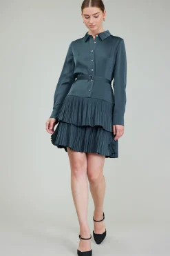 Current Air Mini Dresses-Carrera Mini Dress FORESTGREEN