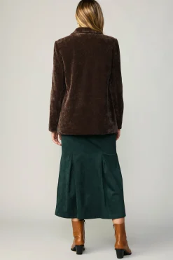 Current Air Coats & Jackets-Corduroy Blazer DARKBROWN
