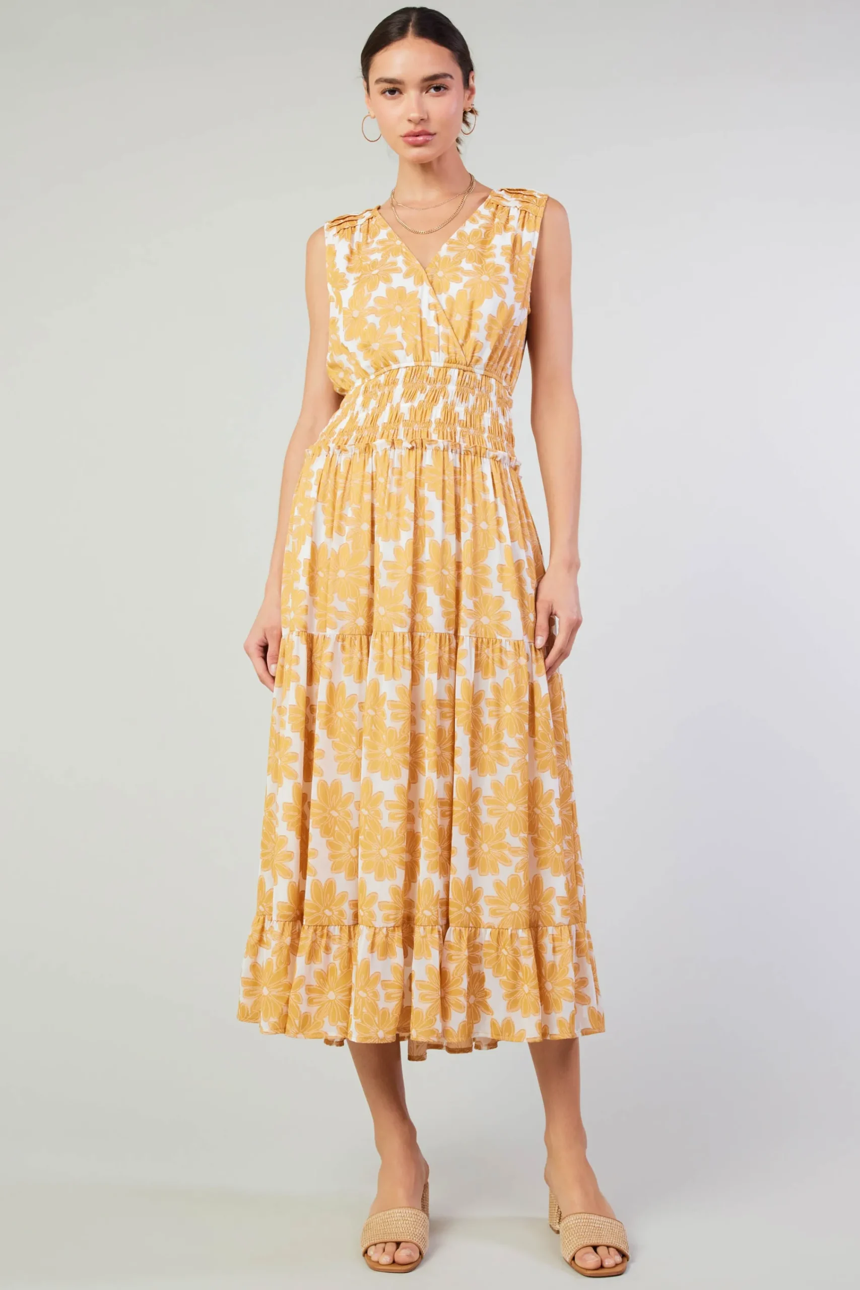 Current Air Maxi Dresses | Midi Dresses-Daisy Jacquard Maxi Dress MARMALADE