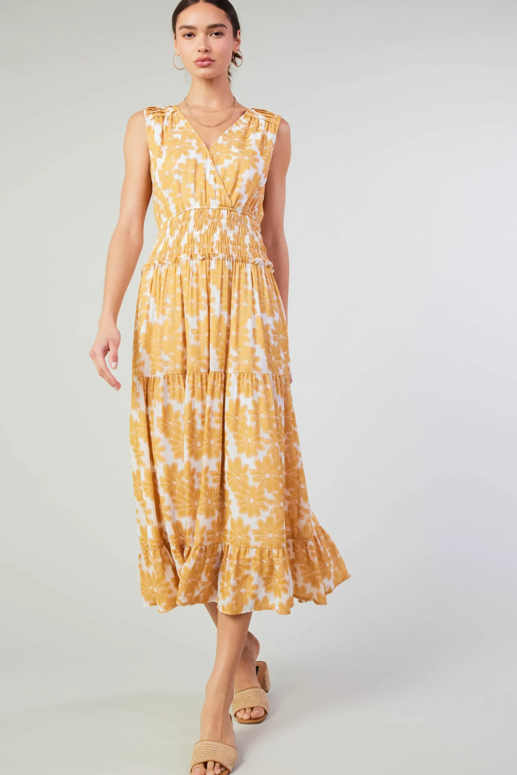 Current Air Maxi Dresses | Midi Dresses-Daisy Jacquard Maxi Dress MARMALADE