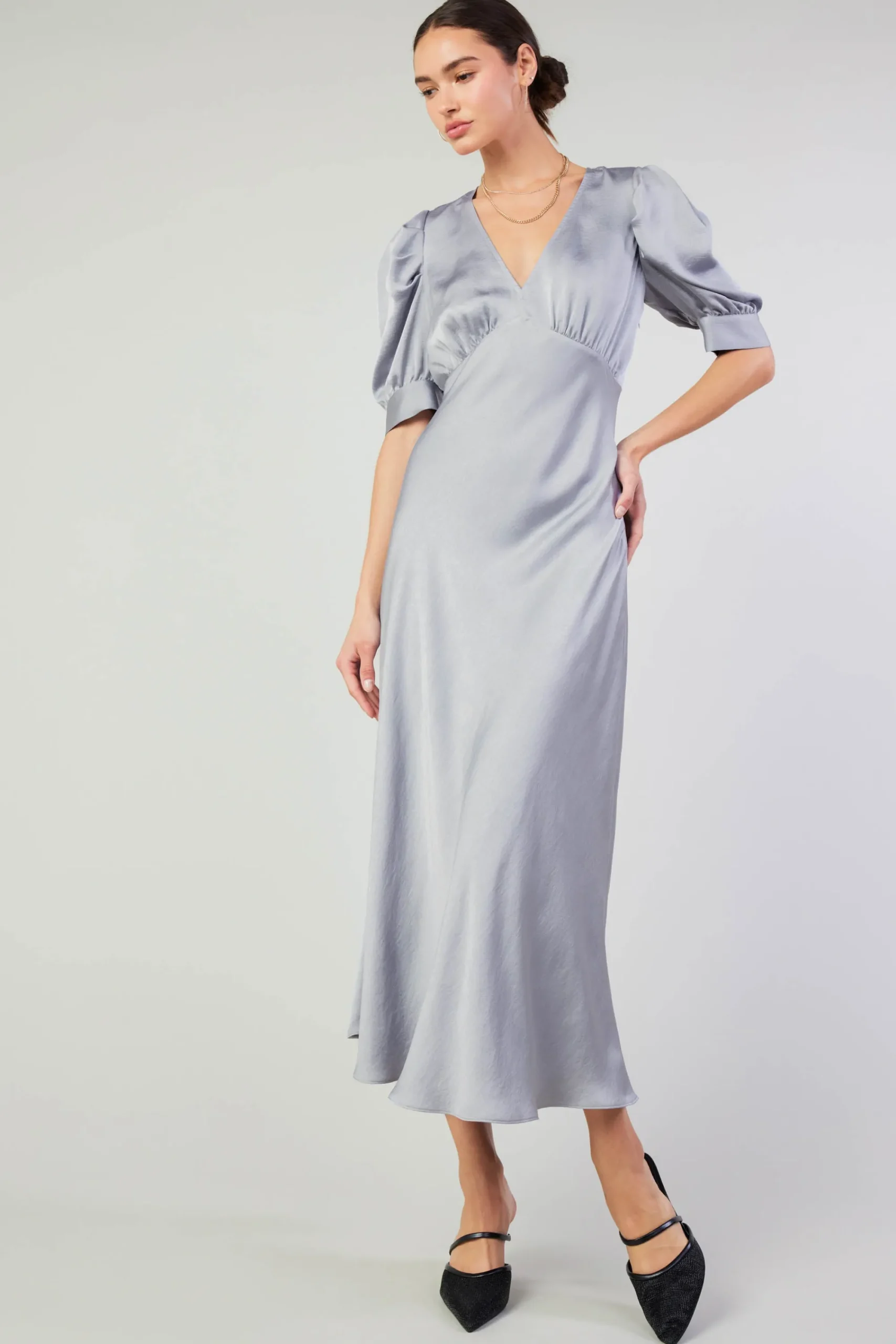 Current Air Maxi Dresses-Diana Maxi Dress SILVER
