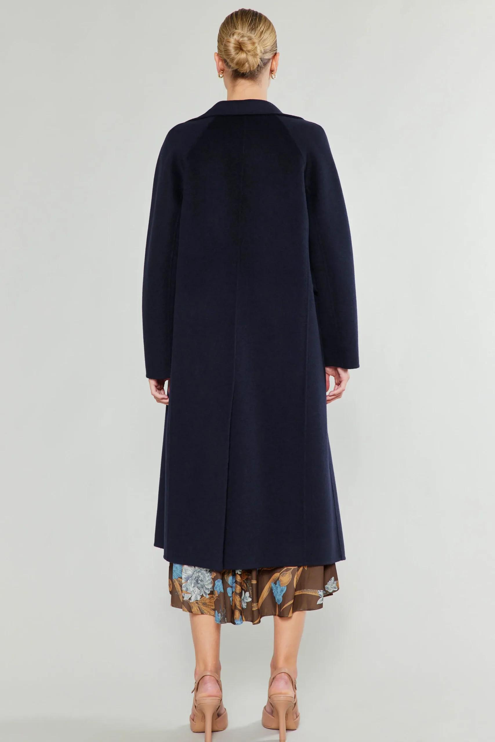 Current Air Coats & Jackets-Double Breasted Wool Coat DARKNAVY