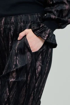 Current Air Pants-Elastic Waist Long Pants BLACKBRONZEMULTI