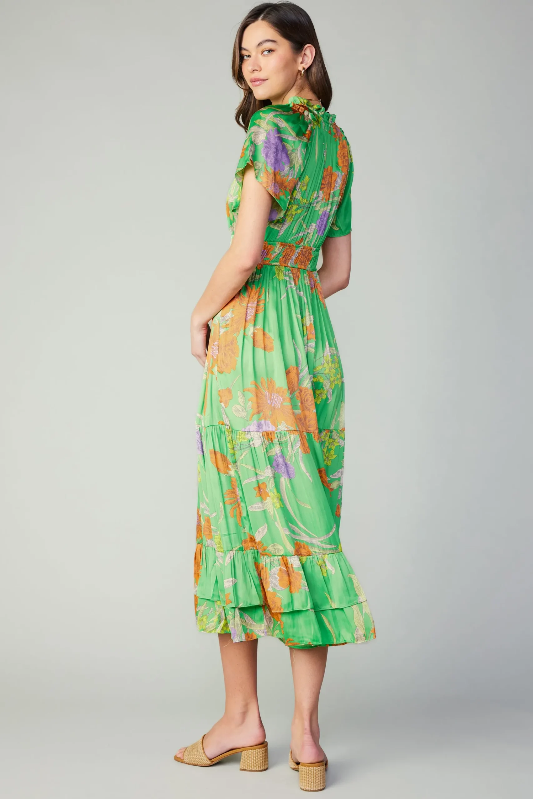 Current Air Maxi Dresses-Floral Pattern Maxi Dress FLORALGREEN