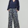 Current Air Pants-Floral Patterned Pull On Pants BLUEMLT