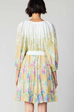 Current Air Mini Dresses-Gradient Floral Motif Mini Dress MULTI