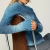 Current Air Sweaters-Gradient Sweater Top BLUE