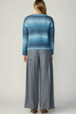 Current Air Sweaters-Gradient Sweater Top BLUE