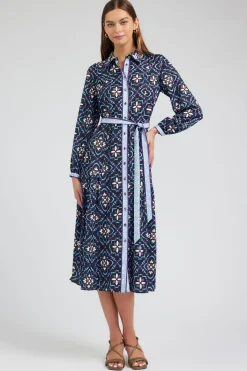Current Air Maxi Dresses | Midi Dresses-Kaleidoscope Motif Maxi Dress NAVYMLT