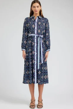 Current Air Maxi Dresses | Midi Dresses-Kaleidoscope Motif Maxi Dress NAVYMLT
