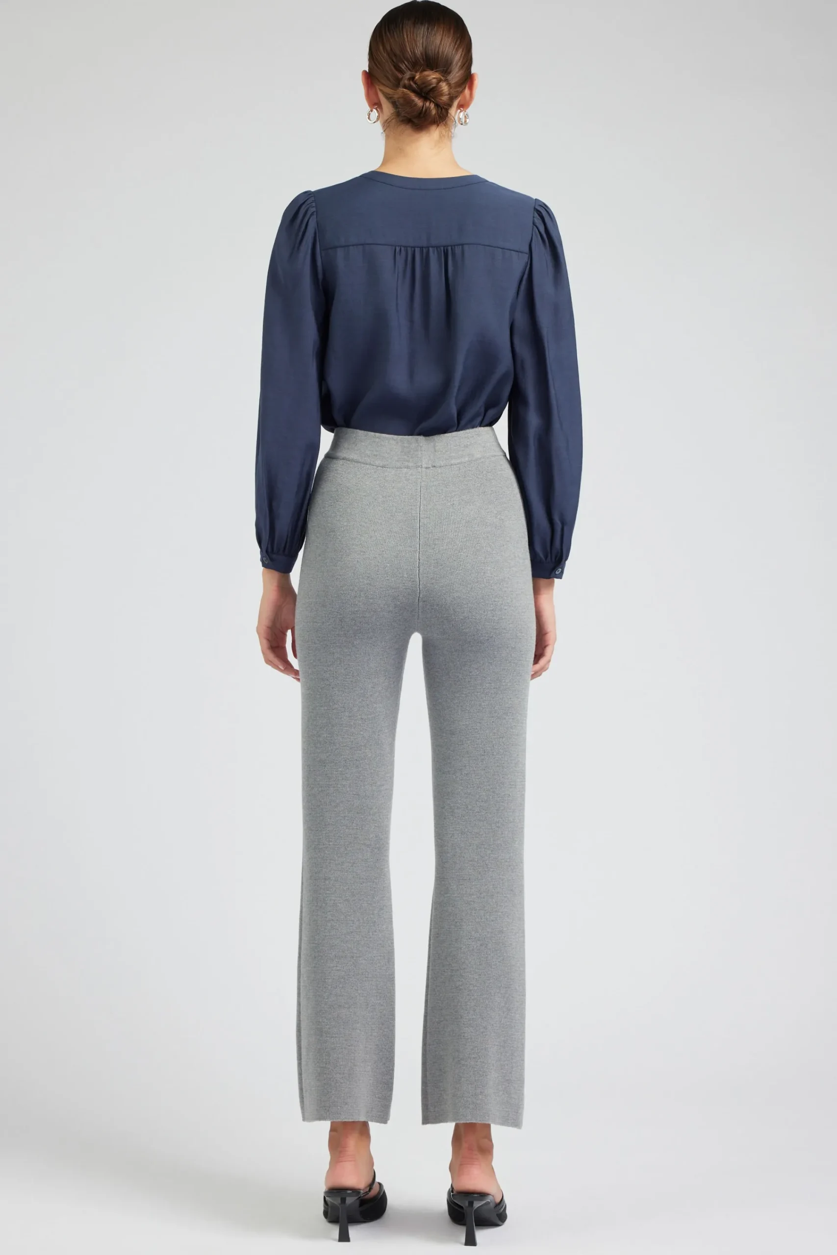 Current Air Knitwear | Pants-Knit High Waist Pants HEATHERGREY