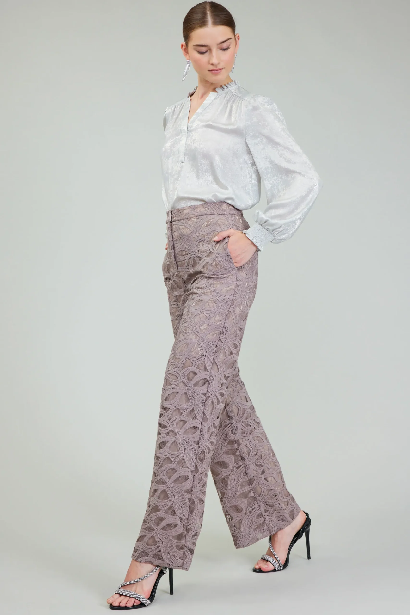 Current Air Pants-Lace Straight Pant TAUPEGREY