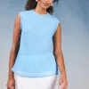 Current Air Sleeveless Tops-Layered Tank Top PASTELBLUE