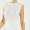 Current Air Sleeveless Tops-Layered Tank Top WHITE