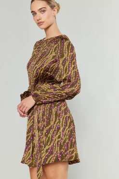Current Air Mini Dresses-Link Motif Mini Dress OLIVEWINE
