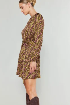 Current Air Mini Dresses-Link Motif Mini Dress OLIVEWINE