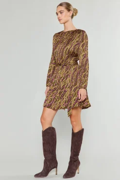 Current Air Mini Dresses-Link Motif Mini Dress OLIVEWINE