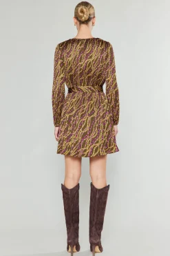 Current Air Mini Dresses-Link Motif Mini Dress OLIVEWINE