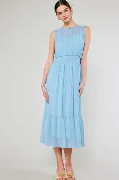 Current Air Midi Dresses-Overlayed Midi Dress PASTELBLUE