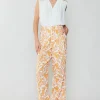 Current Air Pants-Paisley Printed Wide Pants ORANGEMULTI