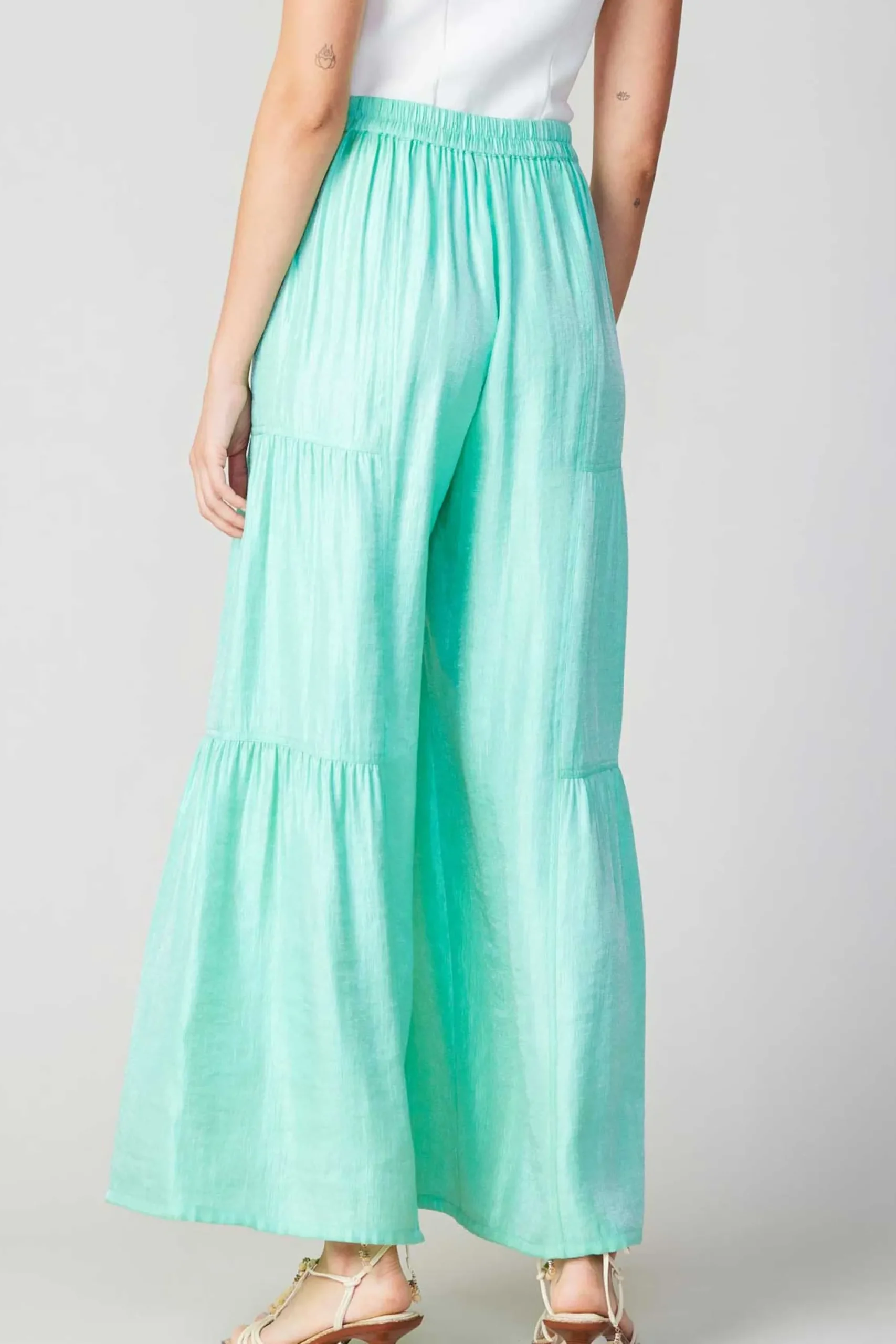 Current Air Pants-Pastel Wide Leg Pants MINT