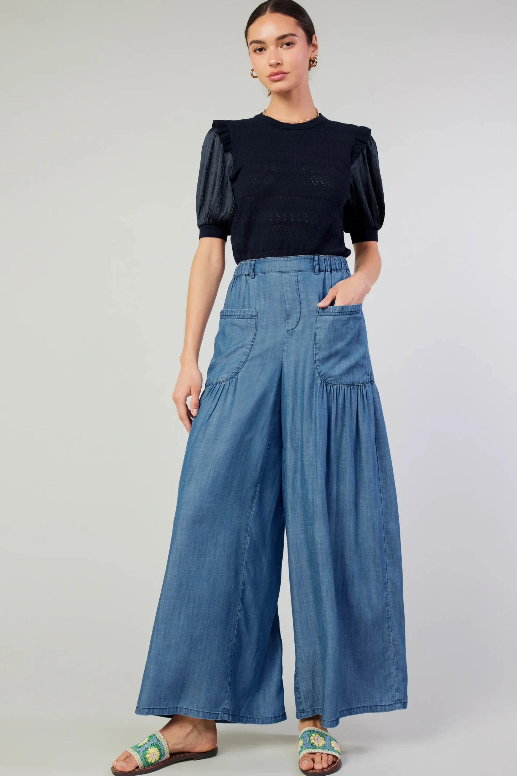 Current Air Pants-Patch Pocket Pant CHAMBRAY