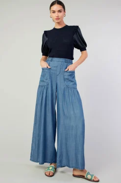 Current Air Pants-Patch Pocket Pant CHAMBRAY