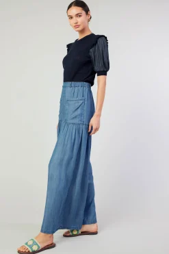 Current Air Pants-Patch Pocket Pant CHAMBRAY