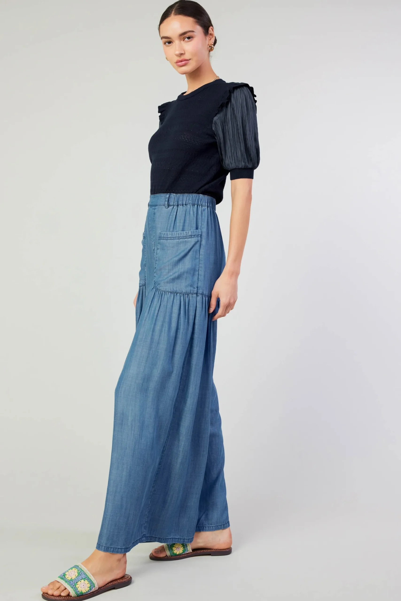 Current Air Pants-Patch Pocket Pant CHAMBRAY