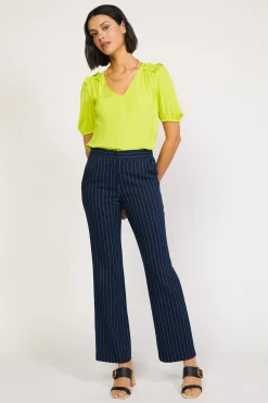 Current Air Pants-Pinstriped Bootcut Pant NAVYSTRIPE