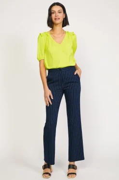 Current Air Pants-Pinstriped Bootcut Pant NAVYSTRIPE
