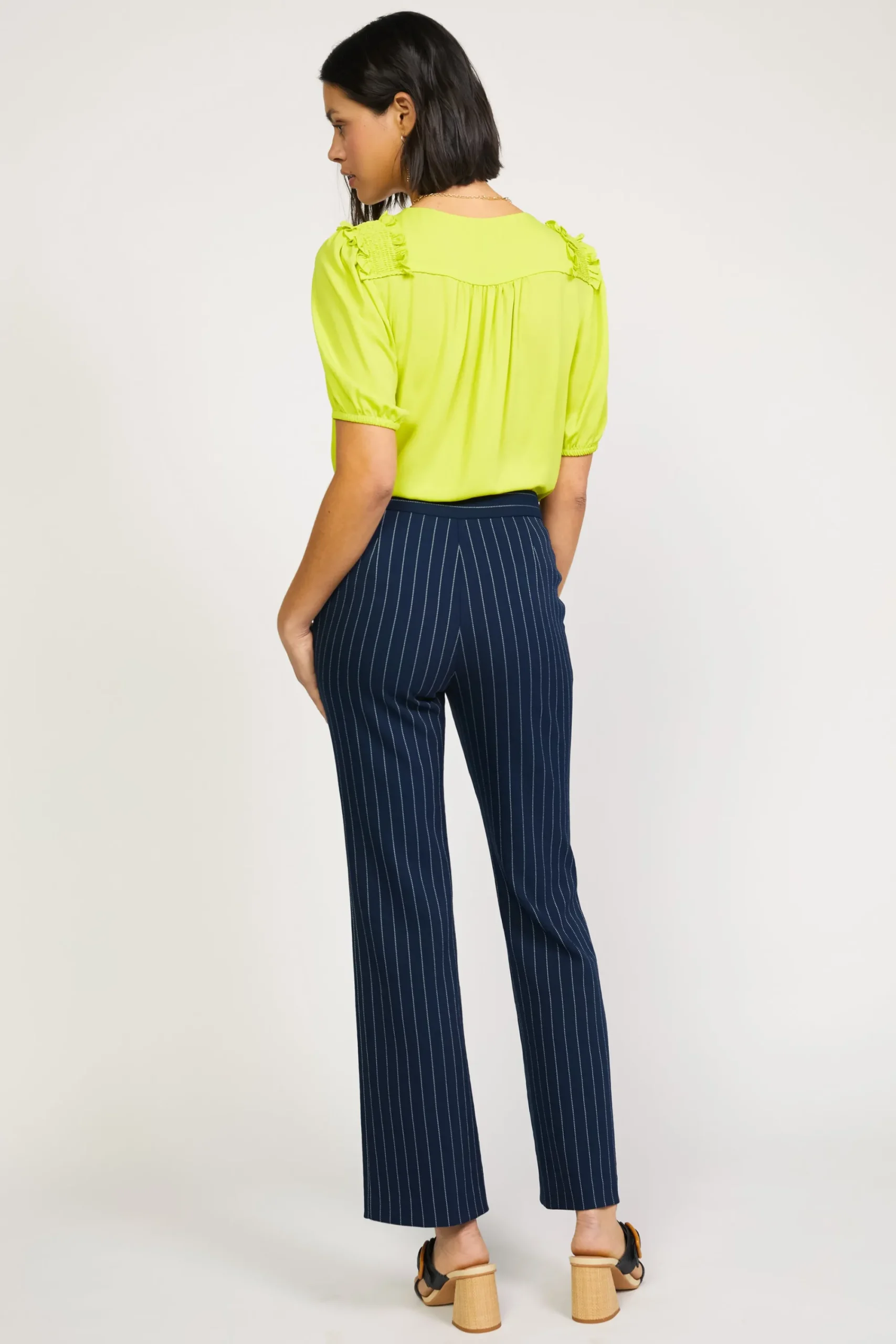 Current Air Pants-Pinstriped Bootcut Pant NAVYSTRIPE